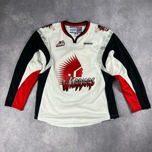 Vintage WHL Warriors Reebok Made In Canada Home Jersey Rodewald #15 Sz L